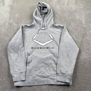 EvoShield Mens Large Gray Fleece Baseball Pullover Hoodie Sweatshirt